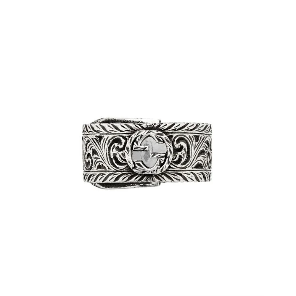 NIB Gucci Sterling Silver Garden Ring Size 10 - Picture 5 of 14